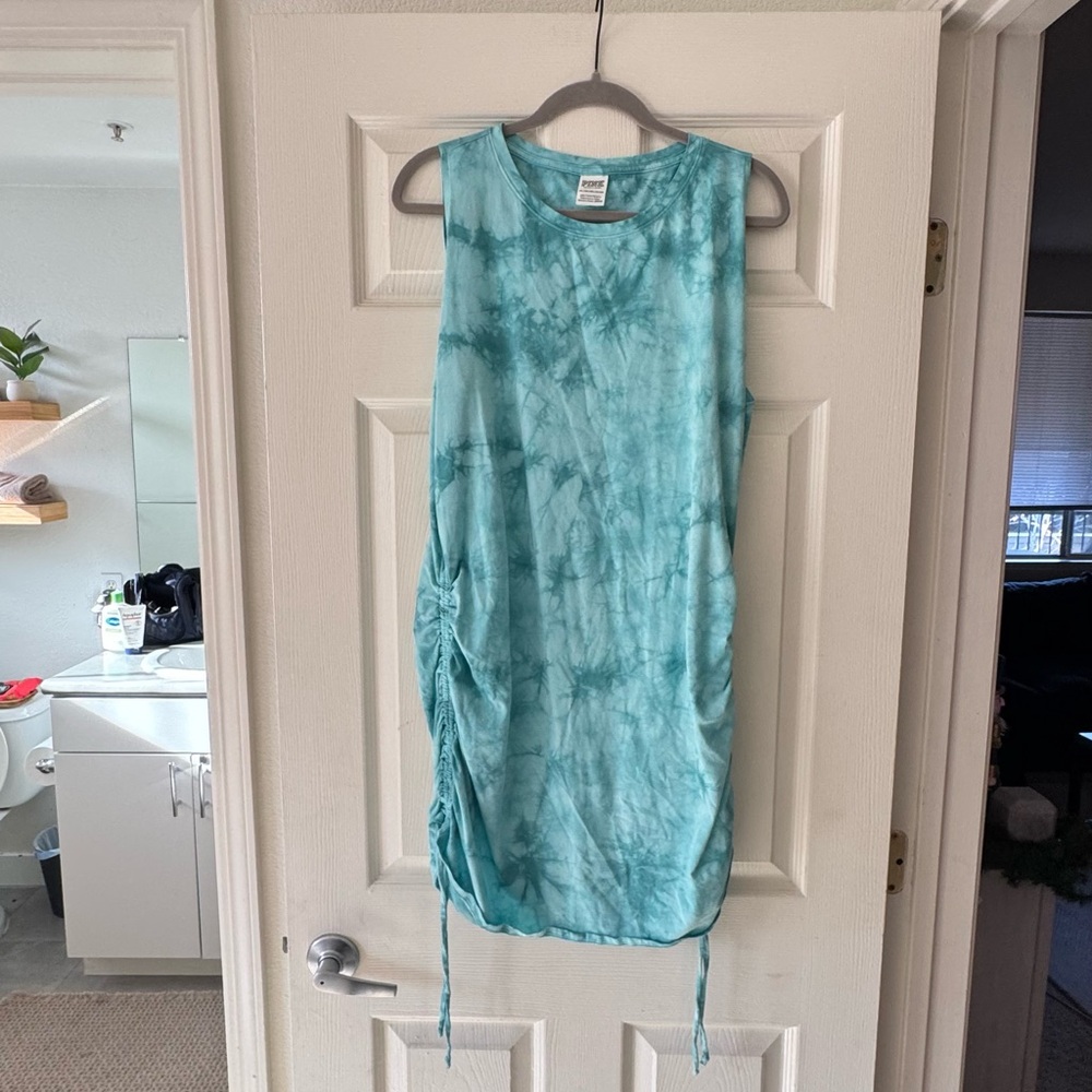 PINK Victoria's Secret Blue Tie-Dye Top